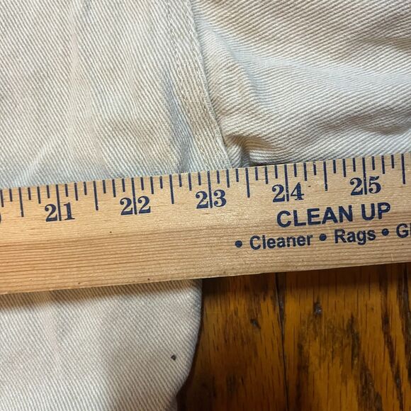 Hayden LA Women's Cropped Denim Jacket Tan Beige Button Up Size L Large - Picture 5 of 9